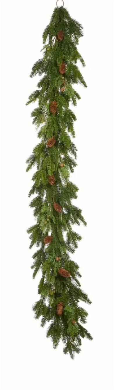 NEW RAZ IMPORTS nordmann fir garland in green